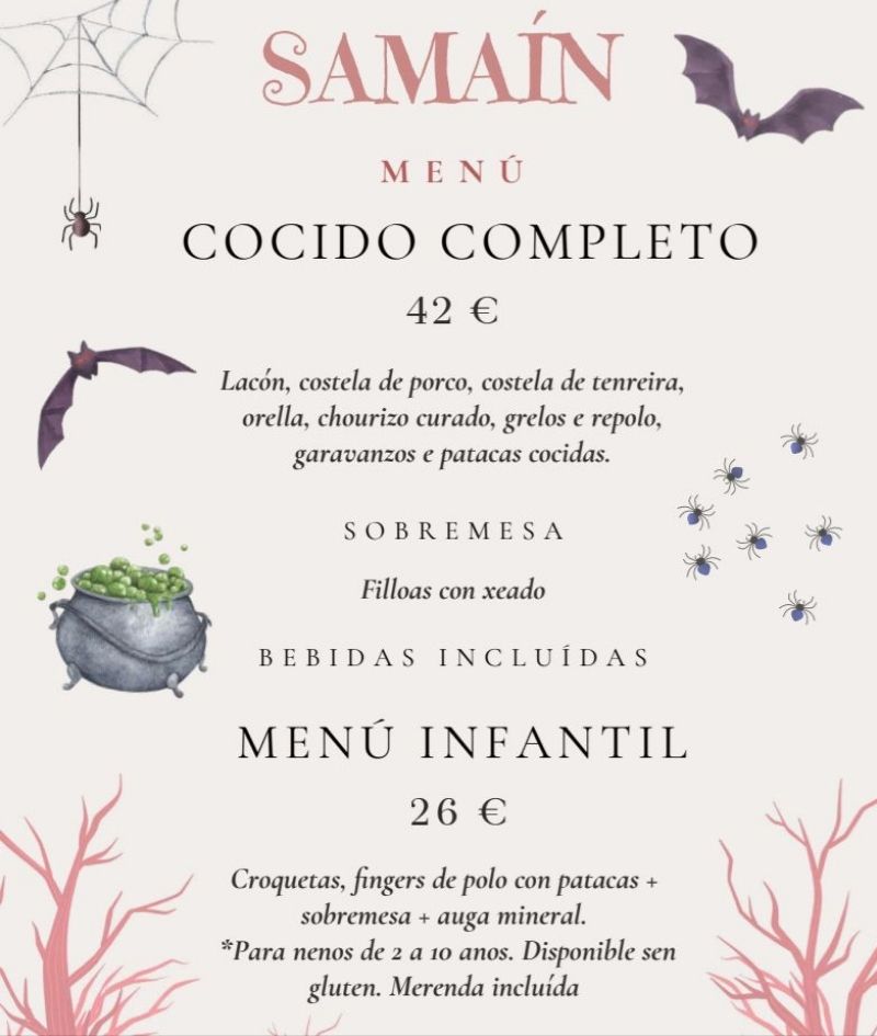 Menú Samaín 2025 Aldea de Sestelo